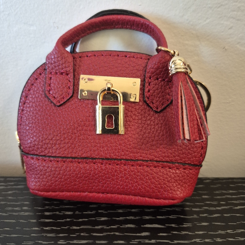 Mini Red Handbag Pursw Charm NeW